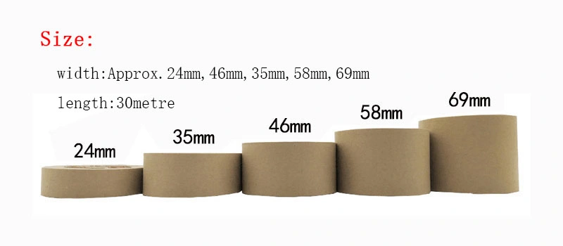 10%off Eco Friendly Custom Printing Kraft Paper Reinforced Water Activated Tape Sealing Packing Tape