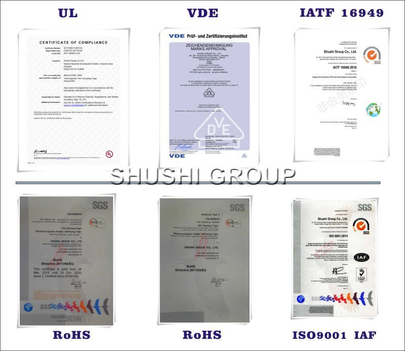 Electrical PVC Insulating Tape RoHS2.0 Approval