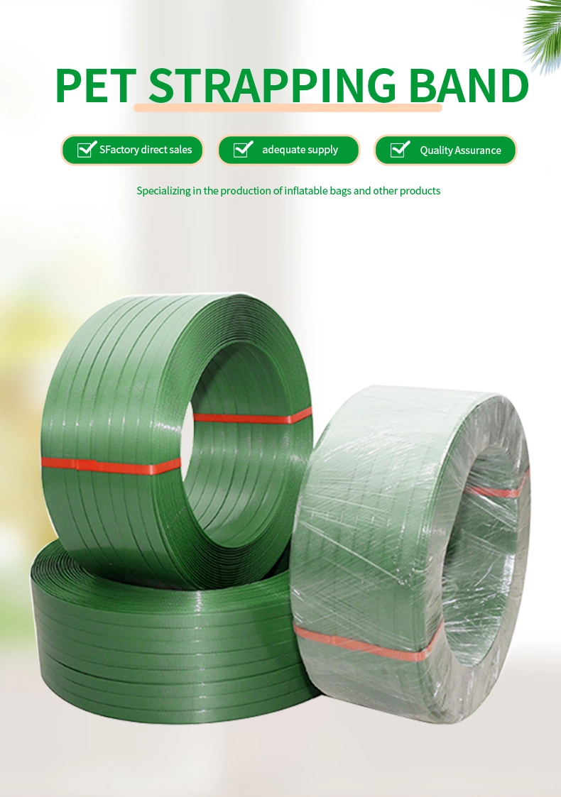 Plastic Polyester Strap Pet Band Strapping Roll Green Packing Belt