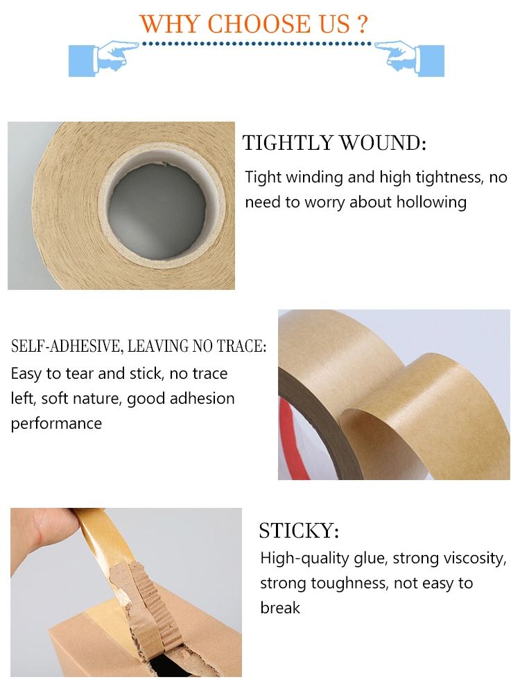 Supplier Adhesive Manufacturer Hot Melt Writable Kraft Paper Tape