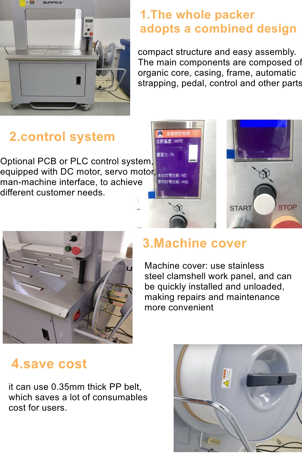 CE Certificate High Speed High Table Automatic Strapping Machine for Carton Case Boxes