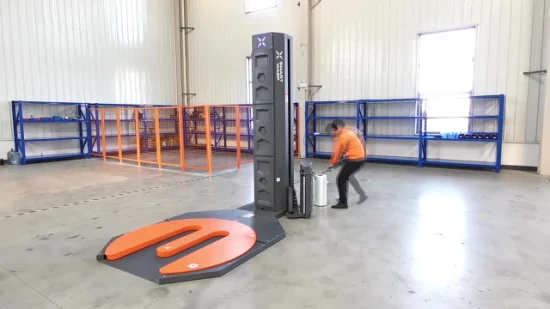 Giradischi di tipo M Macchina confezionatrice per imballaggio completamente automatica Avvolgitrice per pallet Avvolgitrice per pallet con avvolgimento di film estensibile